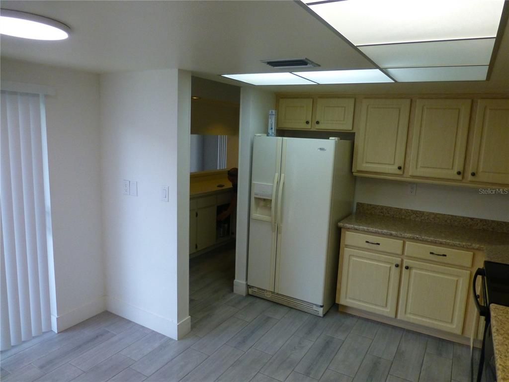 Interior, Kitchen, Wood Texture Flooring