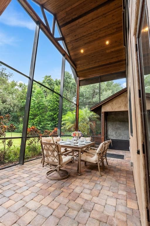 Interior, Recessed Lighting, Sun Room, Wooden Ceilings