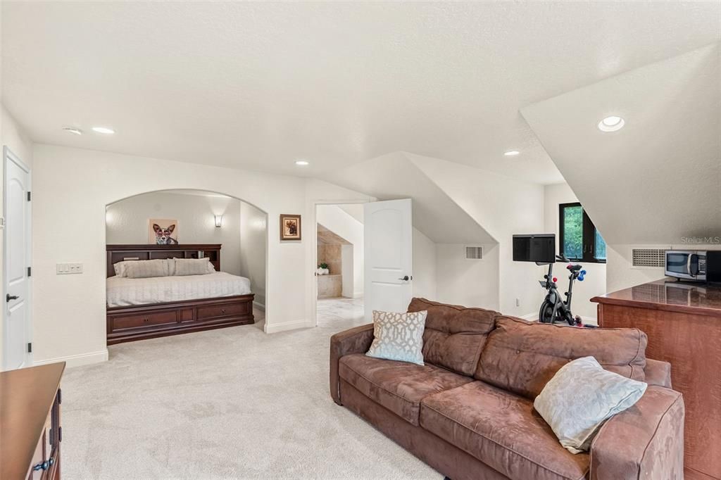 Bedroom, Fitness Equipment, Interior, Living room, Recessed Lighting