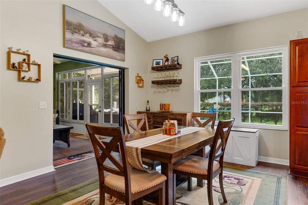 Dining room, Interior, Wood Texture Flooring