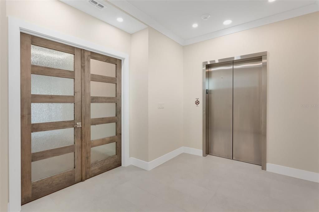 Elevator, Interior, Recessed Lighting