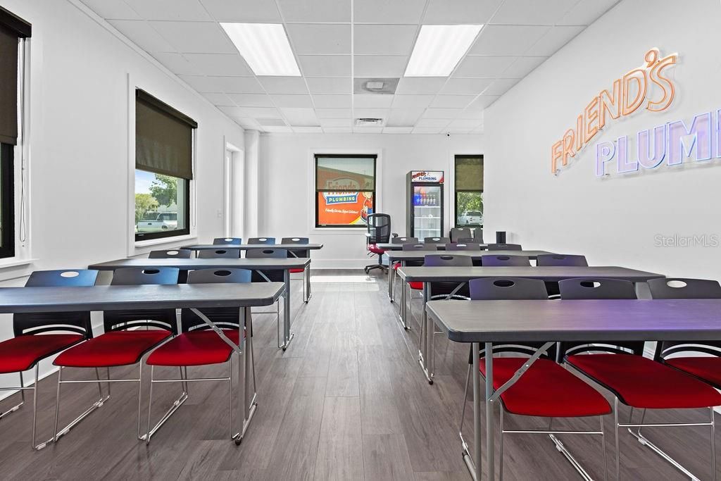 Dining room, Game Room, Interior, Recessed Lighting, Wood Texture Flooring
