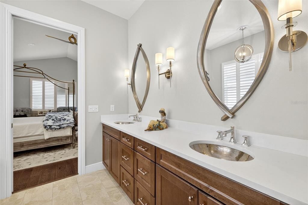 Bathroom, Bedroom, Dual Sink Vanities, Interior, Pendant Lights, Recessed Lighting