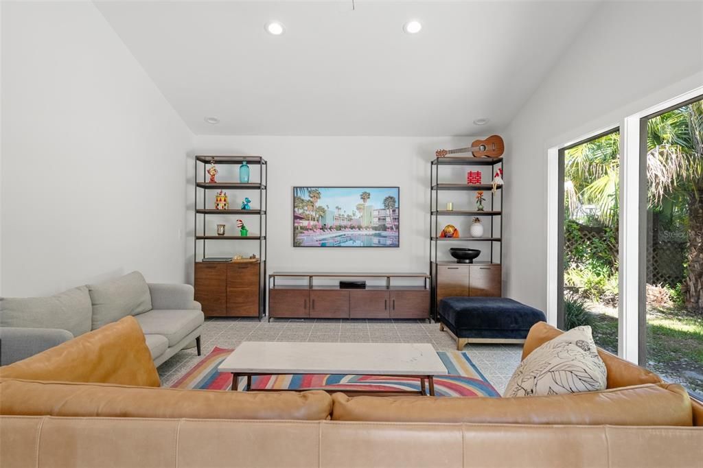 Interior, Living room, Recessed Lighting