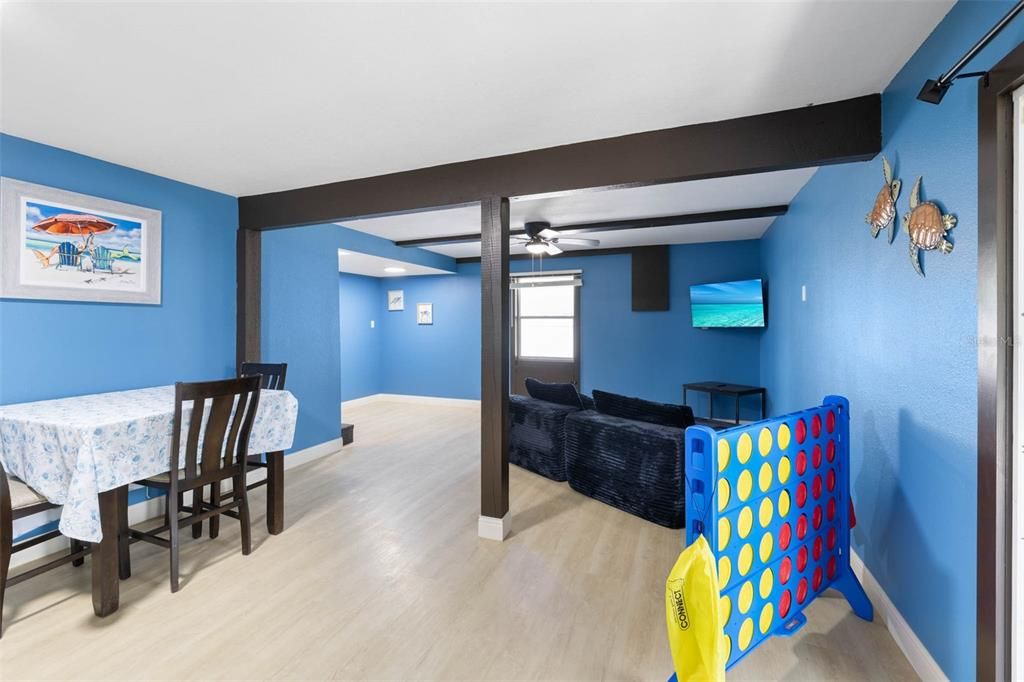 Dining room, Interior, Wood Texture Flooring