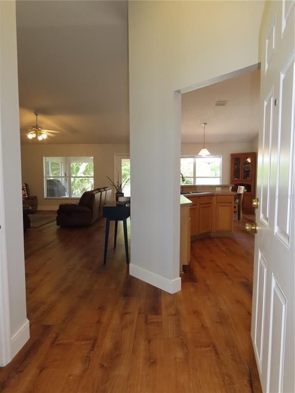 Interior, Kitchen, Pendant Lights, Wood Texture Flooring