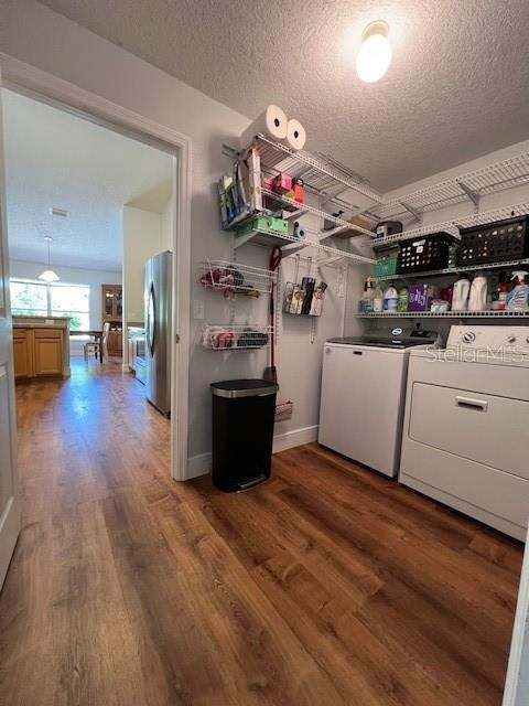 Interior, Pendant Lights, Utility Closets, Washer, Wood Texture Flooring