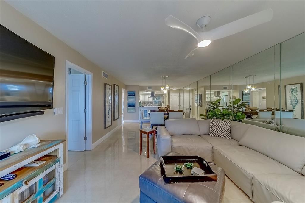 Dining room, Interior, Kitchen, Living room, Pendant Lights, Stainless Steel Appliances