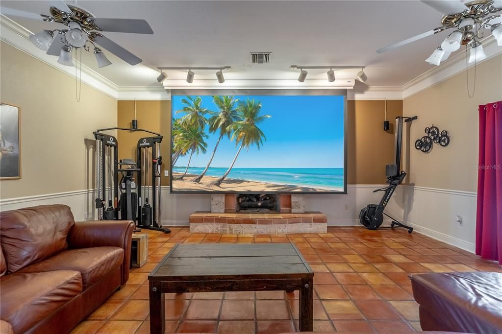 Fireplace, Interior, Water