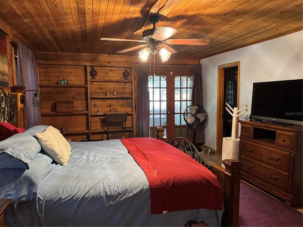 Bedroom, Interior, Wooden Ceilings, Wooden Walls