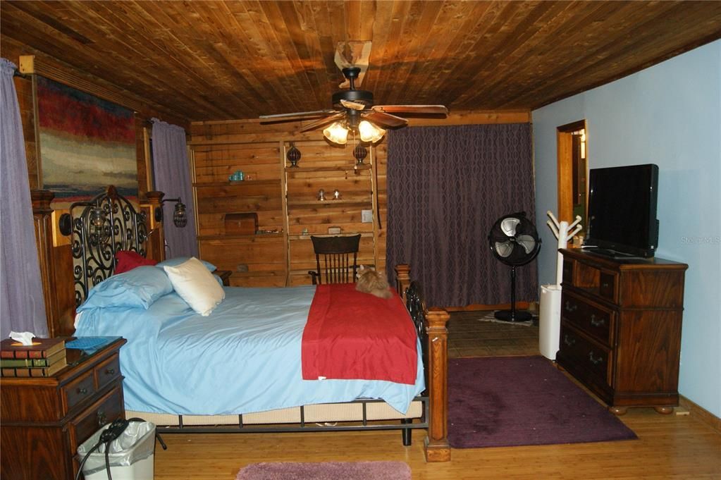 Bedroom, Interior, Wooden Ceilings, Wood Texture Flooring, Wooden Walls