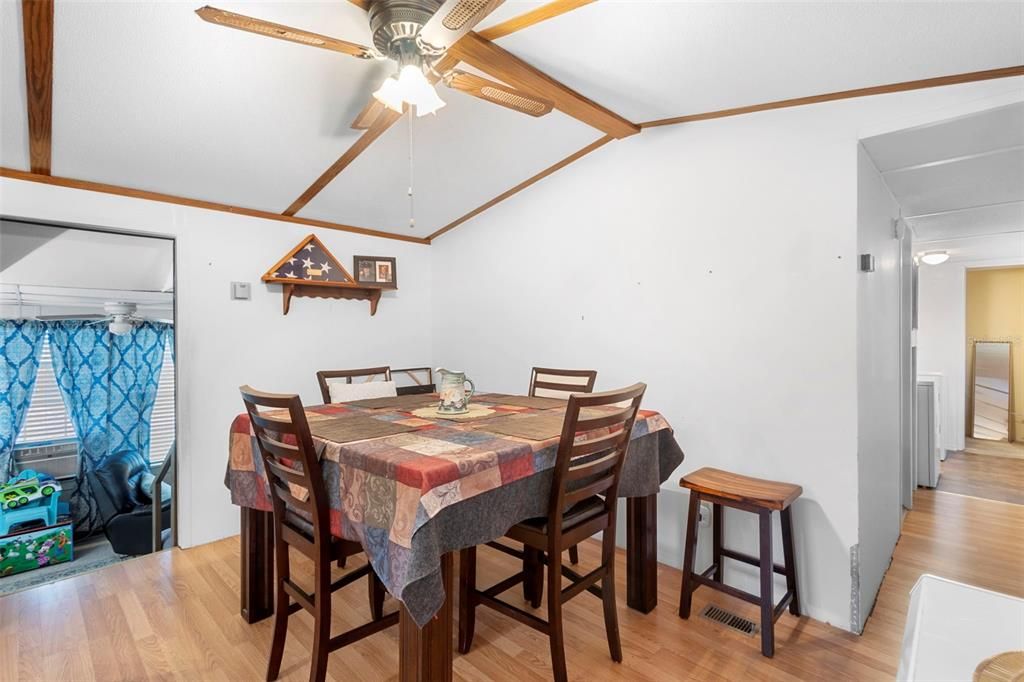 Dining room, Interior, Wooden Beams, Wood Texture Flooring