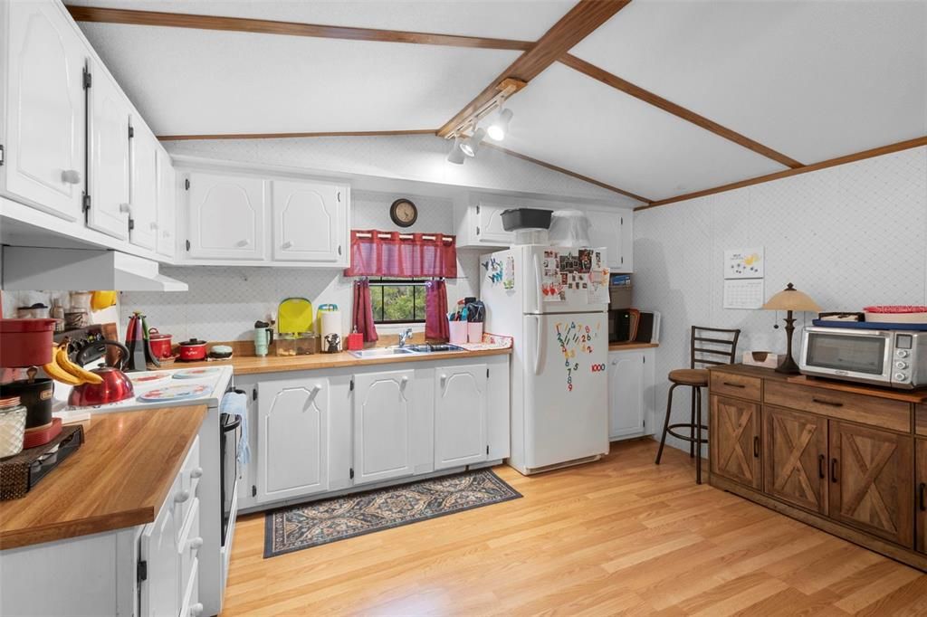 Interior, Kitchen, Wood Texture Flooring