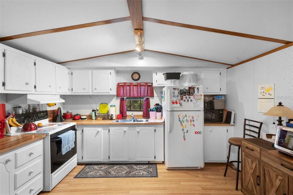 Interior, Kitchen, Wood Texture Flooring