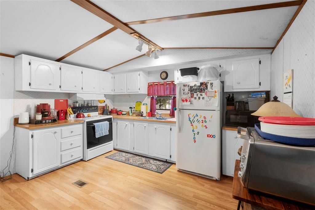 Interior, Kitchen, Wood Texture Flooring