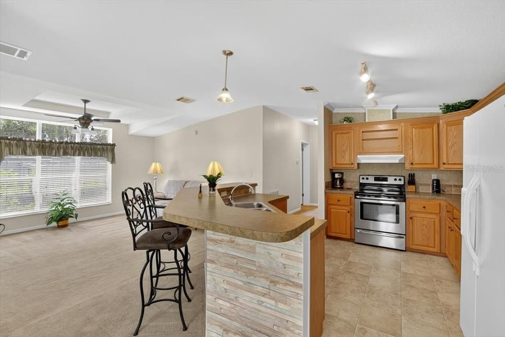 Interior, Kitchen, Pendant Lights, Stainless Steel Appliances