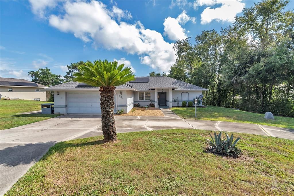 Attached, Backyard, Exterior, Facade, Solar Panels, Ranch