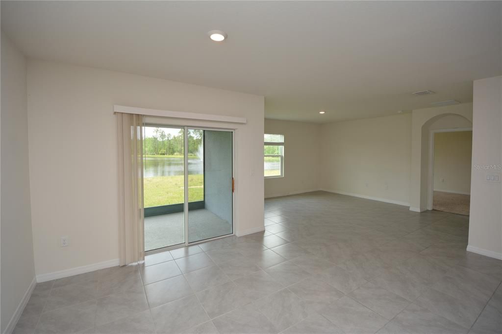 Empty room, Interior, Recessed Lighting, Water