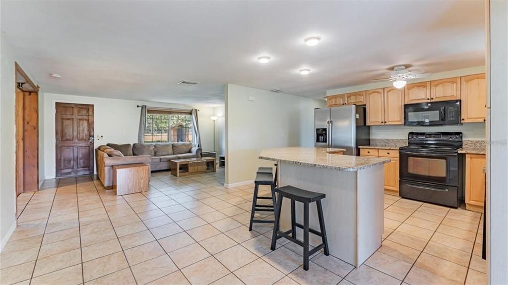 Interior, Kitchen, Living room, Recessed Lighting, Stainless Steel Appliances