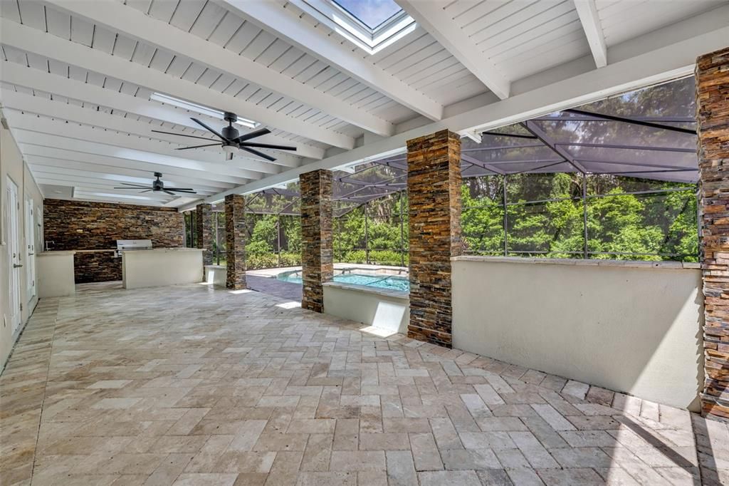 Glass Ceilings, Interior, Pool, Stone Walls, Sun Room
