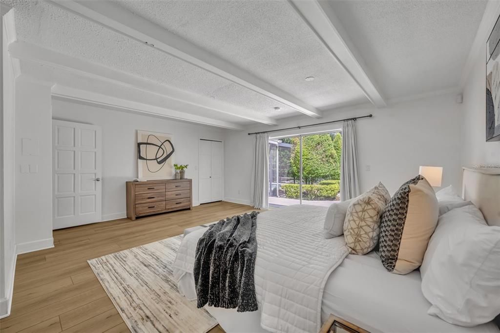 Bedroom, Interior, Wood Texture Flooring