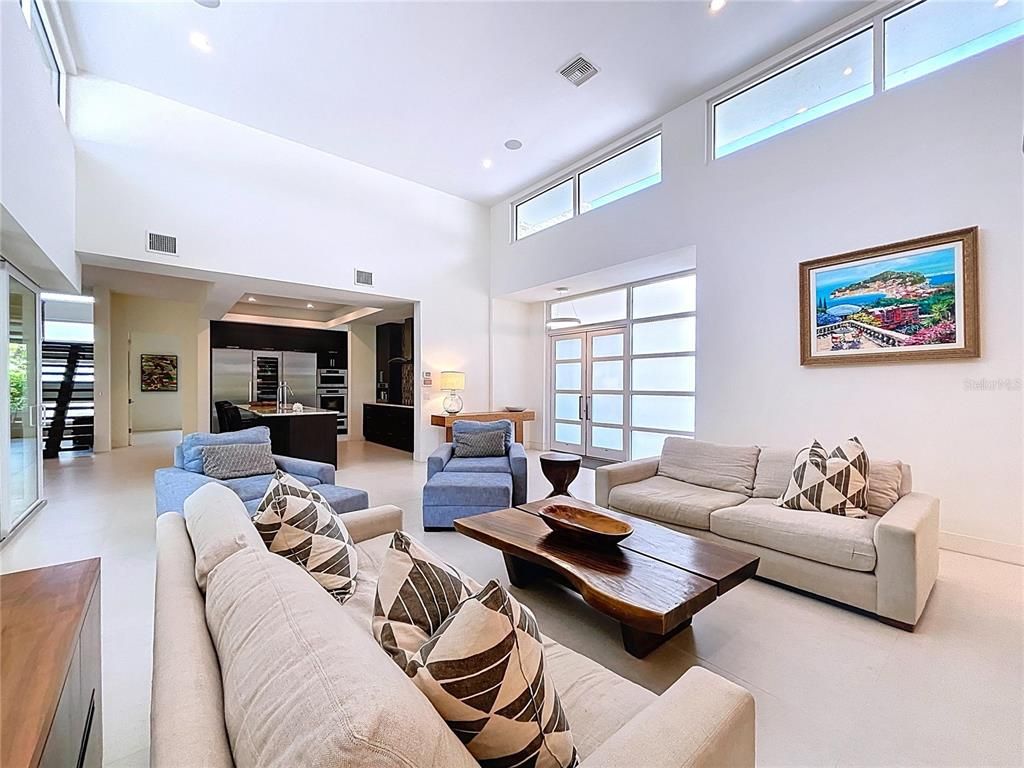 Interior, Living room, Recessed Lighting