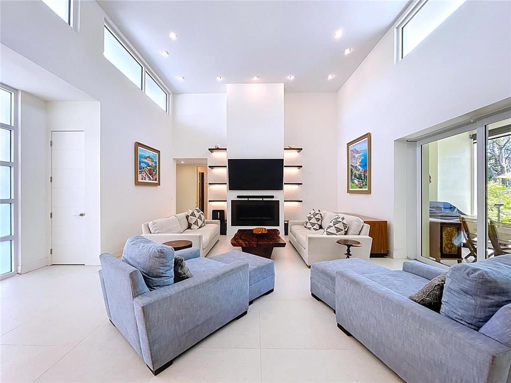 Interior, Living room, Recessed Lighting