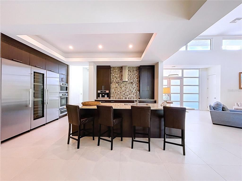 Interior, Kitchen, Recessed Lighting, Stainless Steel Appliances, Water