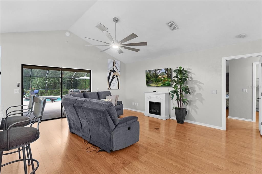 Fireplace, Interior, Living room, Wood Texture Flooring