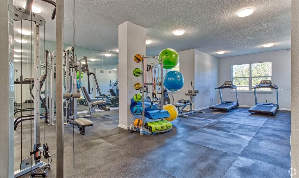 Fitness Equipment, Interior, Recessed Lighting