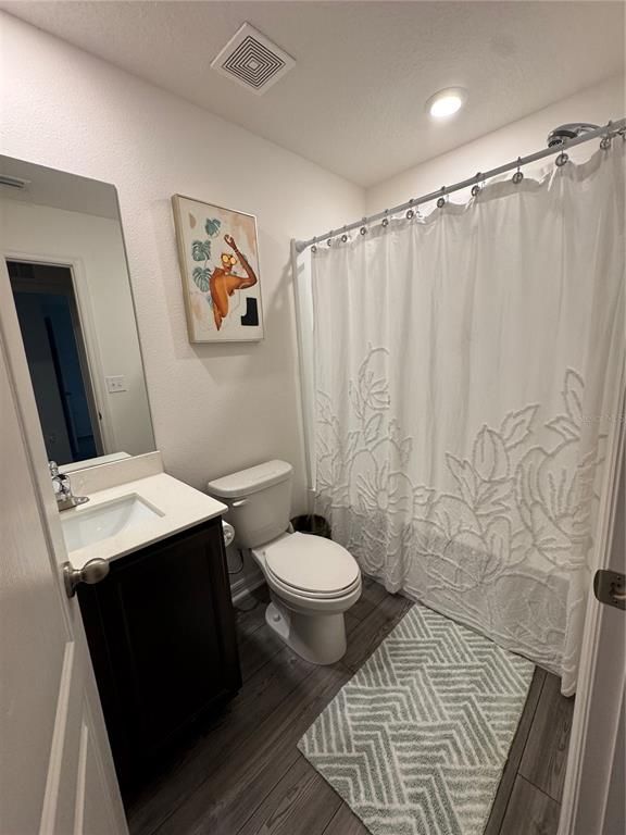 Bathroom, Interior, Recessed Lighting, Wood Texture Flooring