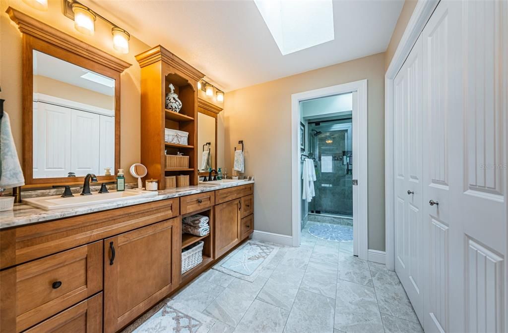 Bathroom, Dual Sink Vanities, Glass Shower, Interior