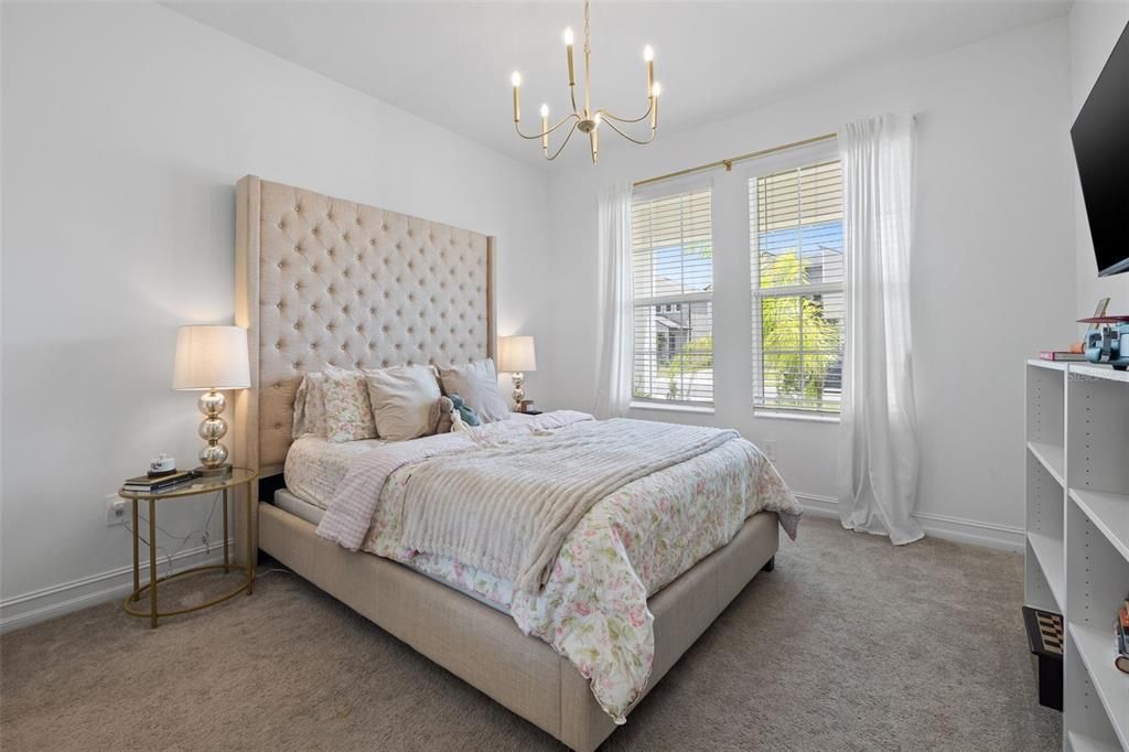 Bedroom, Chandelier, Interior