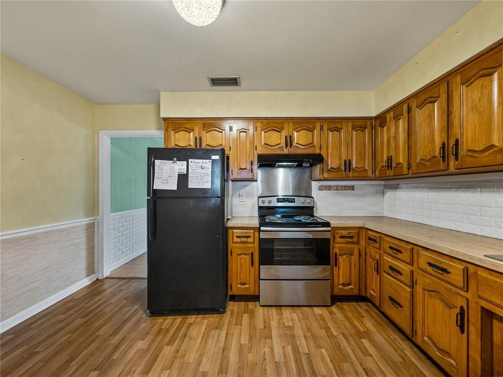 Interior, Kitchen, Wood Texture Flooring