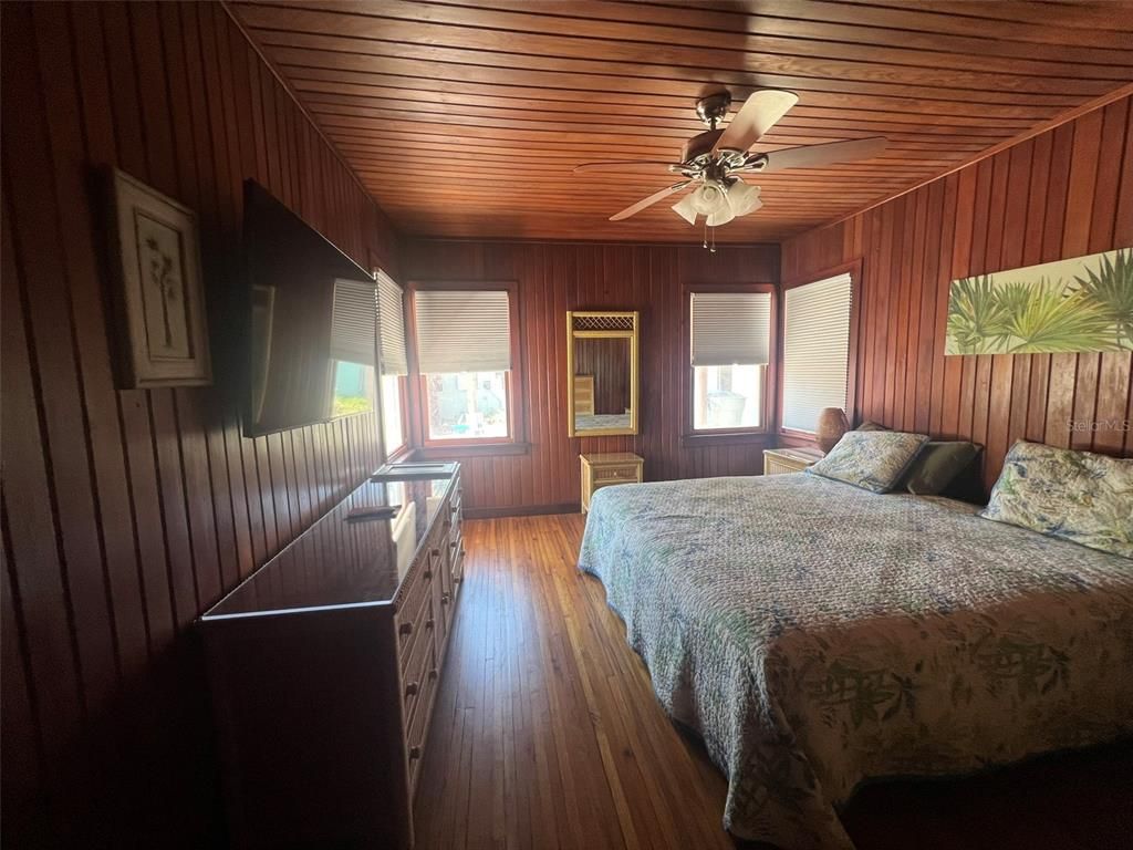 Bedroom, Interior, Wooden Ceilings, Wood Texture Flooring, Wooden Walls