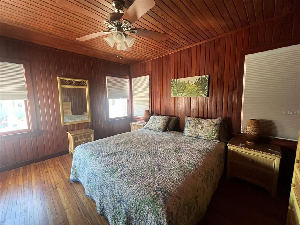 Bedroom, Interior, Wooden Ceilings, Wood Texture Flooring, Wooden Walls