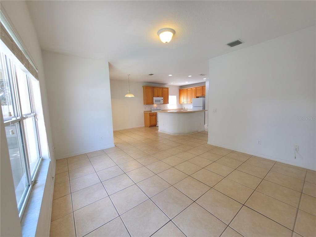 Empty room, Interior, Kitchen, Pendant Lights