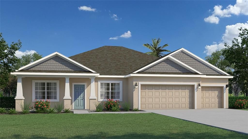 Attached, Exterior, Facade, Ranch