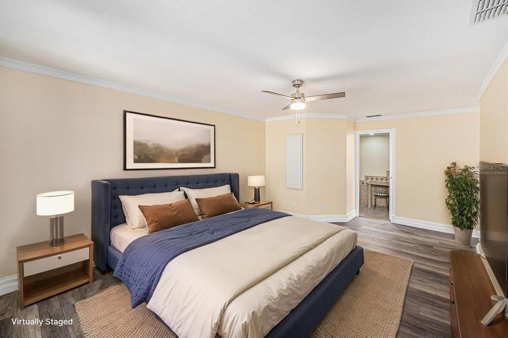 Bedroom, Interior, Wood Texture Flooring