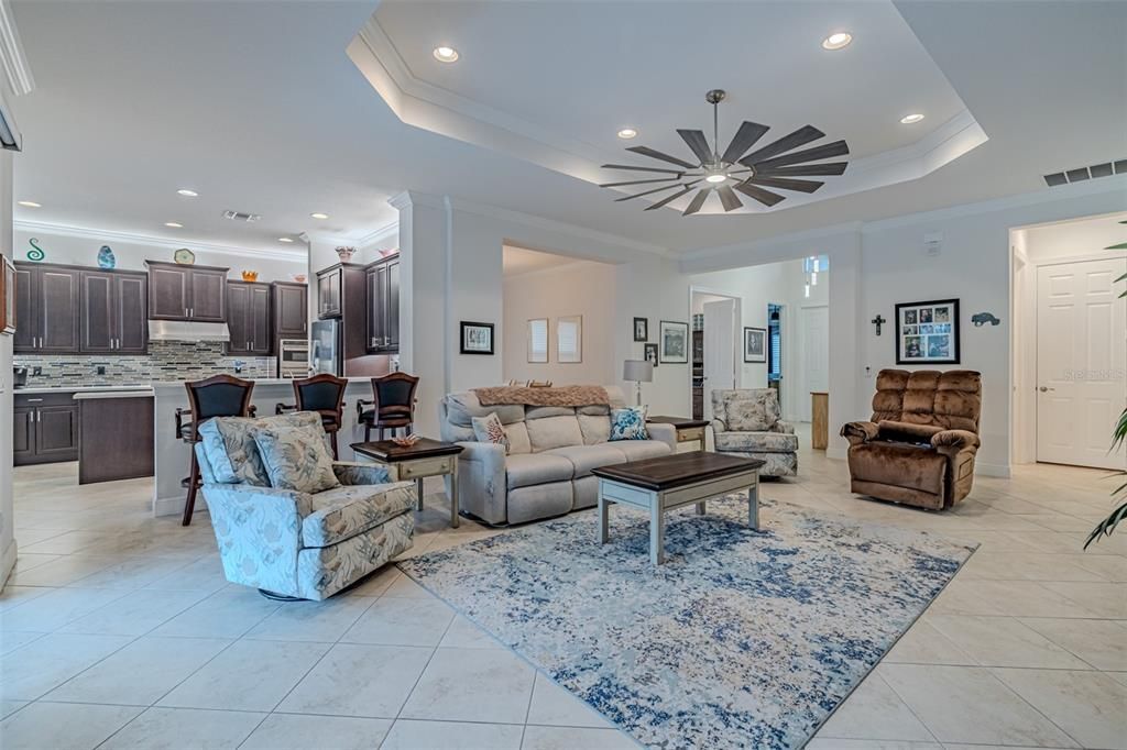 Interior, Kitchen, Living room, Recessed Lighting
