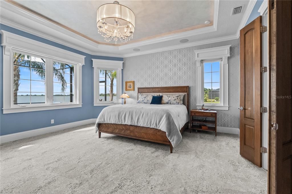 Bedroom, Chandelier, Interior