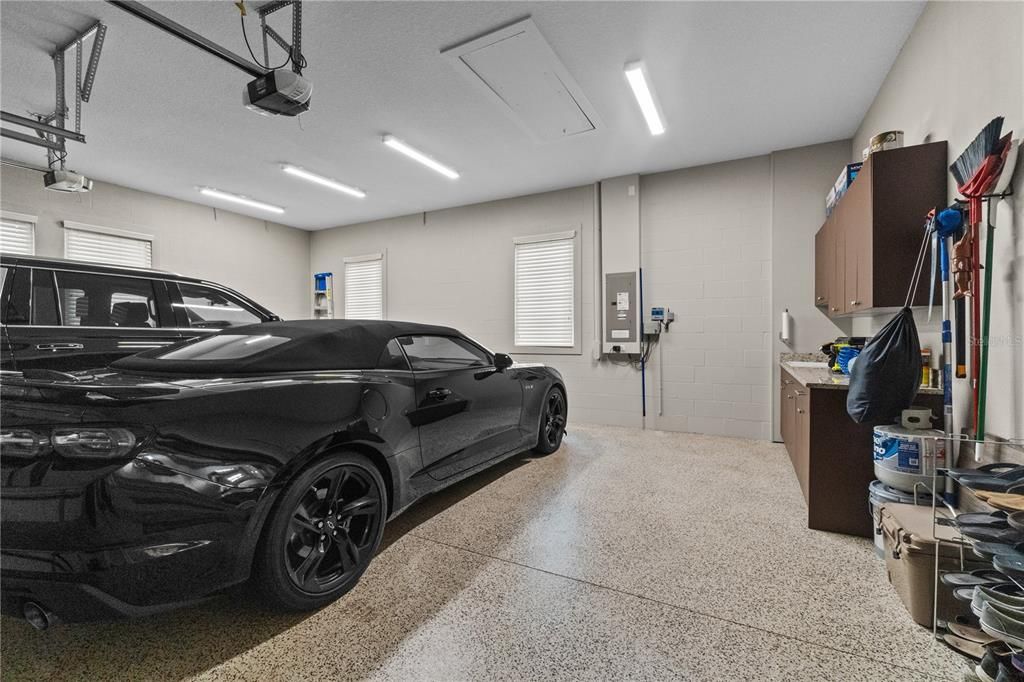 Garage, Interior, Recessed Lighting