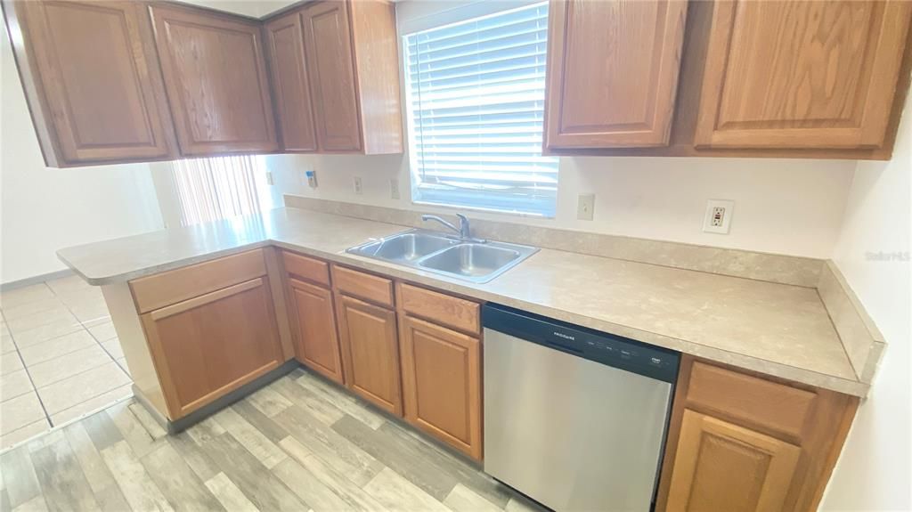 Interior, Kitchen, Wood Texture Flooring