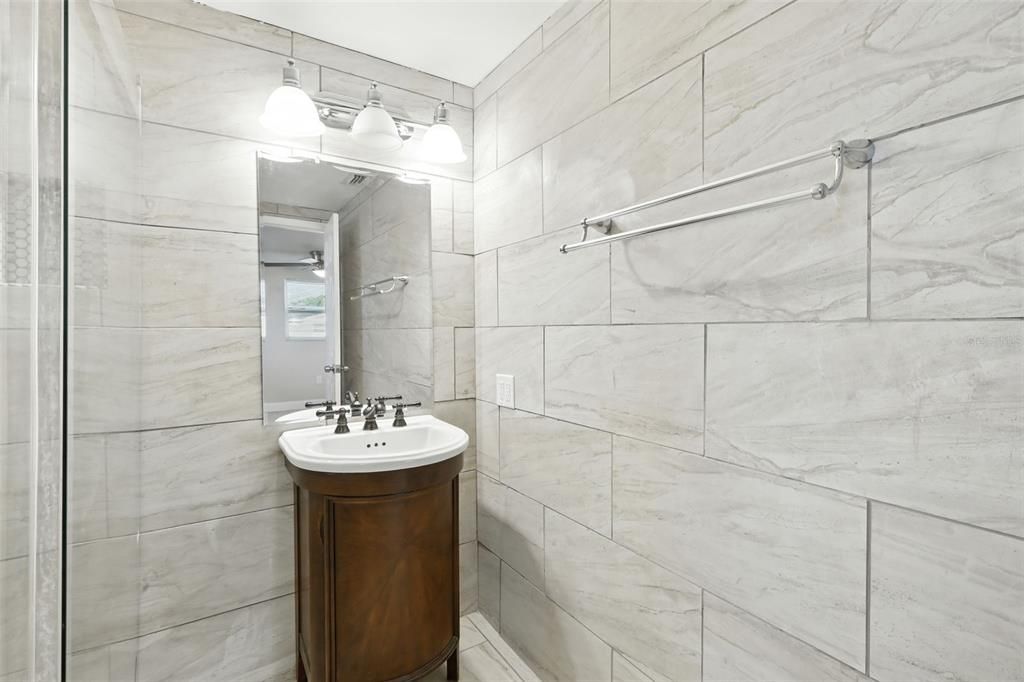 Bathroom, Interior, Marble Walls