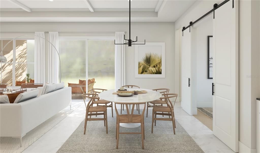 Dining room, Interior, Living room, Pendant Lights