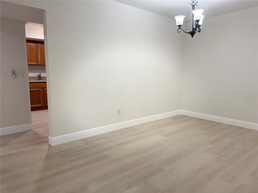 Chandelier, Empty room, Interior, Pendant Lights, Wood Texture Flooring
