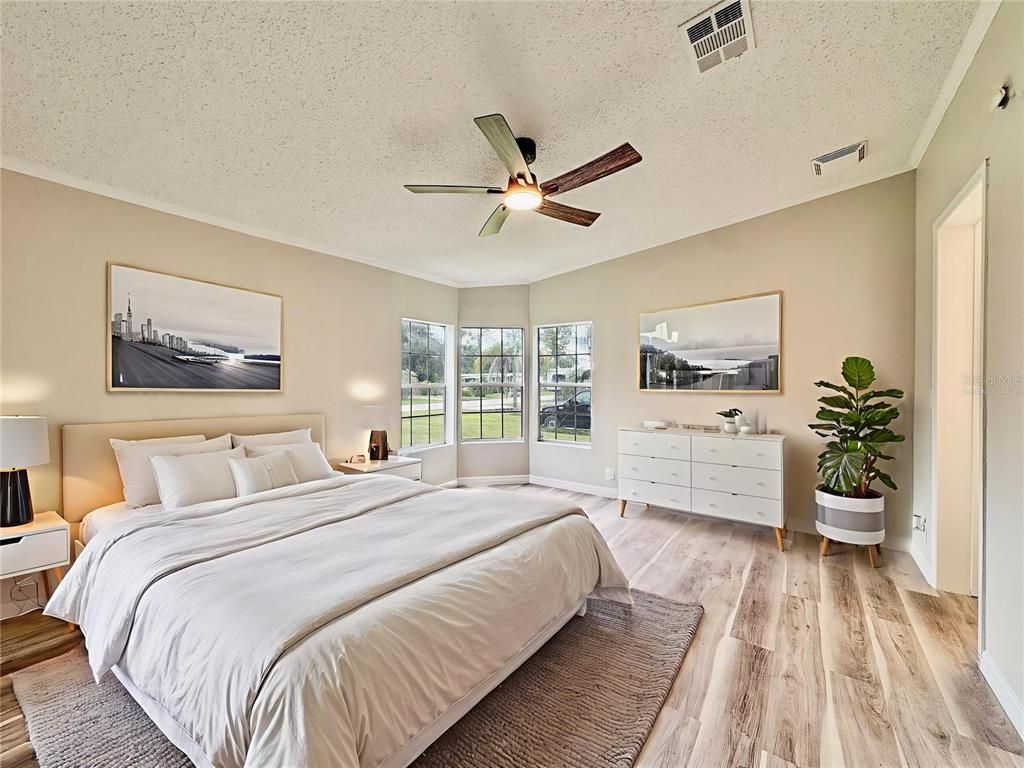 Bedroom, Interior, Wood Texture Flooring
