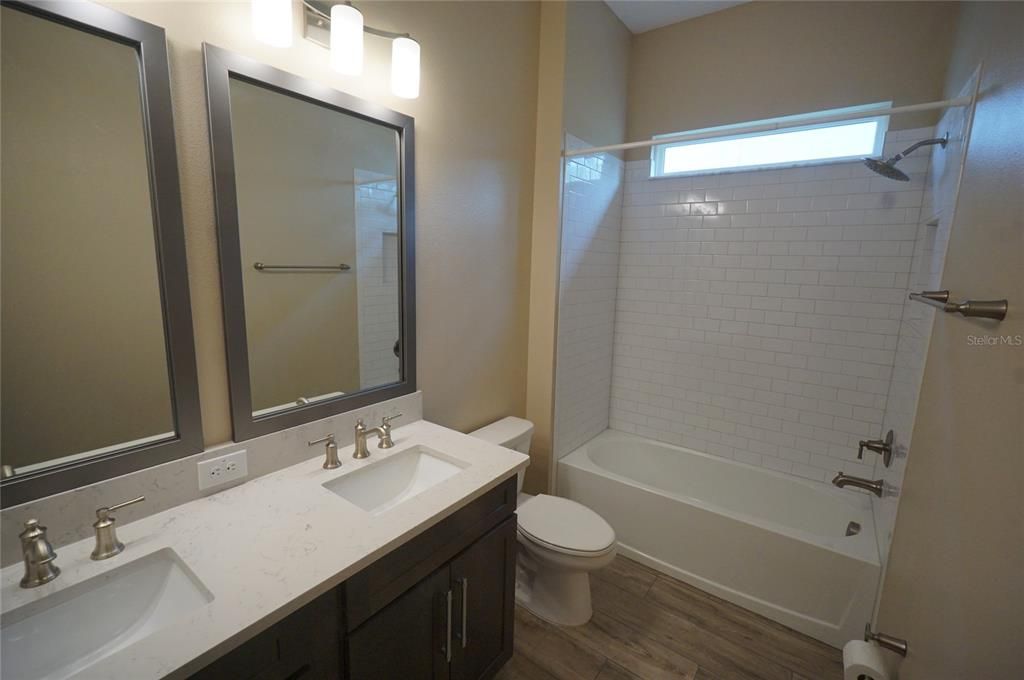 Bathroom, Dual Sink Vanities, Interior, Wood Texture Flooring