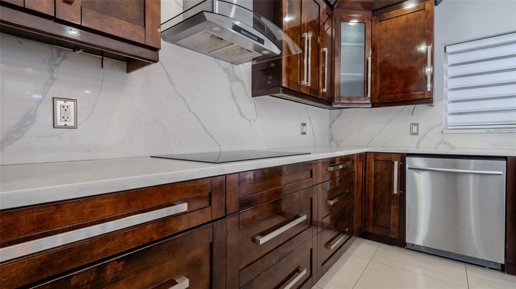 Interior, Kitchen, Marble Walls, Stainless Steel Appliances