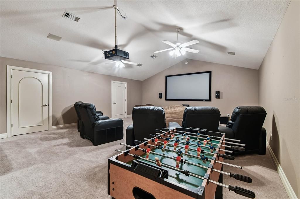 Home Theatre Room, Game Room, Interior, Projection Screen, Theatre Room